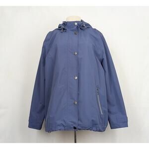 Nuage Jacket Wind Blue Invisiprint Waterproof with Hood Coat Misses Size L